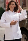 Female White Chef Jacket including Embroidered El Paso Logo & Student Name